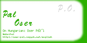 pal oser business card